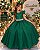 Vestido Ysa Kids Ariane Longo Verde Esmeralda - Imagem 1