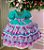 Vestido Bella Child Junino Forró Junino Verde Tiffany - Imagem 8
