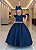 Vestido Ysa Kids Ariane Longo Azul Marinho - Imagem 3