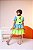 Conjunto Junino Banana Club Luxo Luara Xadrez Azul e Verde Neon - Imagem 5