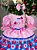 Vestido Bella Child Junino Caipira Luxo Florzinhas Rosa - Imagem 2