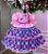 Vestido Bella Child Junino Caipira Luxo Florzinhas Rosa - Imagem 1