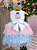 Vestido Vila Lele Bebe Lolo Saia Rosa e Azul - Imagem 4