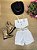 Conjunto Bloguerinha Jeans Branco Ludmila - Imagem 4