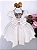 Vestido Banana Club Off com Dourado Peito Flores - Imagem 3
