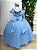 Vestido Banana Club Longo Diamante Azul Bebe - Imagem 6