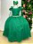 Vestido Banana Club Longo Diamante Verde Bandeira - Imagem 3