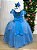 Vestido Banana Club Longo Diamante Azul Serenity - Imagem 5
