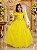 Vestido Banana Club Longo Diamante Amarelo - Imagem 1