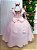 Vestido Banana Club Longo Diamante Rosa Bebe - Imagem 6
