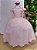Vestido Banana Club Longo Diamante Rosa Bebe - Imagem 2