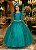 Vestido Banana Club Longo Diamante Verde Jade - Imagem 1