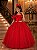 Vestido Banana Club Longo Doce Elegancia Vermelho - Imagem 1