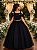Vestido Banana Club Longo Doce Elegancia Preto - Imagem 1