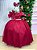 Vestido Banana Club Longo Doce Elegancia Marsala - Imagem 1