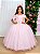 Vestido Banana Club Longo Doce Elegancia Rosa Bebe - Imagem 1