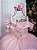 Vestido Banana Club Longo Doce Elegancia Rosa Bebe - Imagem 4