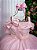 Vestido Banana Club Longo Doce Elegancia Rosa Bebe - Imagem 4