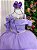 Vestido Banana Club Longo Doce Elegancia Lilas - Imagem 4