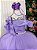 Vestido Banana Club Longo Doce Elegancia Lilas - Imagem 3