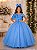 Vestido Banana Club Longo Doce Elegancia Azul Serenity - Imagem 1