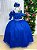 Vestido Banana Club Longo Doce Elegancia Azul Royal - Imagem 2