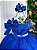 Vestido Banana Club Longo Doce Elegancia Azul Royal - Imagem 3