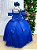 Vestido Banana Club Longo Doce Elegancia Azul Royal - Imagem 5