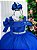 Vestido Banana Club Longo Doce Elegancia Azul Royal - Imagem 5