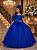 Vestido Banana Club Longo Doce Elegancia Azul Royal - Imagem 1