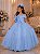 Vestido Banana Club Longo Doce Elegancia Azul Bebe - Imagem 1