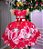 Vestido Marie Natalia Flores Vermelho - Natal - Imagem 1