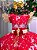 Vestido Marie Natalia Flores Vermelho - Natal - Imagem 7