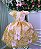 Vestido Marie Jardim Encantado Rosa e Dourado - Imagem 3