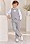 Conjunto Miss Cherry Social Leonardo Colete Cinza Claro - Imagem 1