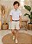 Conjunto Miss Cherry Social Linho Shorts Xadrez Heitor - Imagem 1