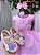 Vestido Marie Jardim das Borboletas Rosa Bebe Viviane Modelo 2 - Imagem 3