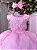 Vestido Marie Jardim das Borboletas Rosa Bebe Viviane Modelo 2 - Imagem 2
