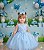 Vestido Marie Jardim das Borboletas Azul Bebe Viviane Modelo 2 - Imagem 1