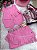 Kit Conjunto Blogueirinha Boiadeira Jeans Rosa + Chapéu - Imagem 4