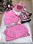 Kit Conjunto Blogueirinha Boiadeira Jeans Rosa + Chapéu - Imagem 3