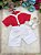 Conjunto Miss Cherry Henry Vermelho Suspensorio Branco - Imagem 3