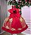 Vestido Marie Marcelina Jardim Encantado Vermelho com Dourado - Imagem 3