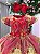 Vestido Marie Marcelina Jardim Encantado Vermelho com Dourado - Imagem 2