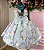 Vestido Ysa Kids Jardim Florido Melinda Verde Claro - Imagem 5
