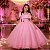 Vestido Banana Club Longo Doce Elegancia Rosa - Imagem 1