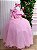 Vestido Banana Club Longo Doce Elegancia Rosa Chiclete - Imagem 2