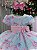 Vestido Ysa Kids Jardim Florido Elisa Azul Bebe - Imagem 3