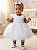 Vestido Menina Bonita Bebe Ana Maria Branco - Imagem 1