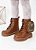 Bota/Coturno Nilqi Malu Bolsinha Cano Baixo Marrom-Caramelo - Imagem 1